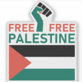 Bevrijd Palestina. Stop de oorlog Sticker (Voorkant)