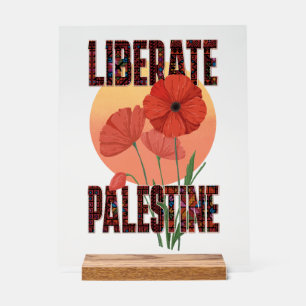 Bevrijd Palestina Vrije Palestijnse Menselijke Vri Acryl Bord