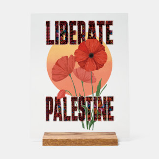 Bevrijd Palestina Vrije Palestijnse Menselijke Vri Acryl Bord