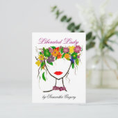 Bevrijde Lady Print Briefkaart (Staand voorkant)