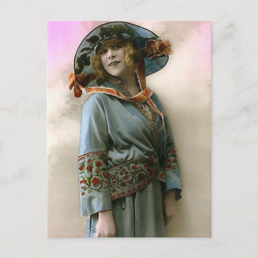 Bevrijde vrouw briefkaart (Voorkant)