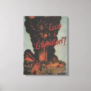 bevrijders Propaganda-Poster Canvas Afdruk