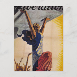 Bevrijding! (1944)_poster-Propaganda Briefkaart