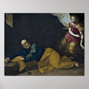 Bevrijding van Saint Peter door Jusepe de Ribera Poster
