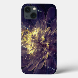 Bevrijdingsbloem - Golden Blue Flower   iPad-case iPhone 13 Hoesje