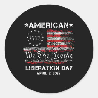 Bevrijdingsdag Amerikaanse Bevrijdingsdag 2 april Ronde Sticker