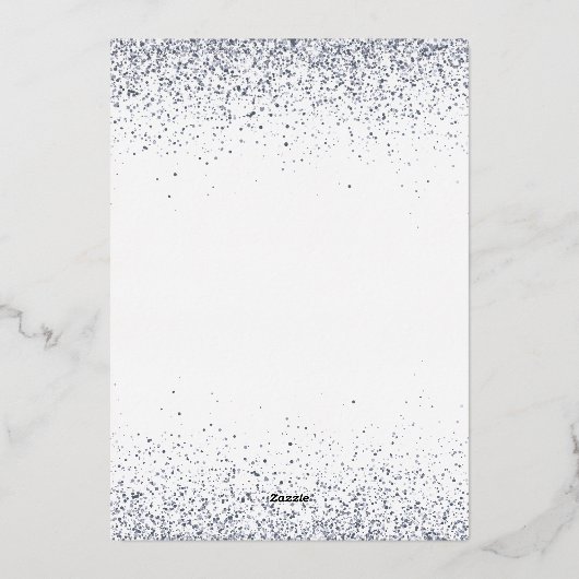 Bevroren 1e Verjaardag Cartoon Kasteel Folie Uitnodiging (Achterkant)