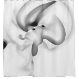 Bevroren: Abstract grijs, wit & zwart Douchegordijn