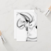 Bevroren: Abstract grijs, wit & zwart Kaart (Voorkant / Achterkant in situ)