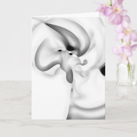 Bevroren: Abstract grijs, wit & zwart Kaart (Orchidee)