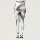 Bevroren: Abstract grijs, wit & zwart Leggings (Voorkant)