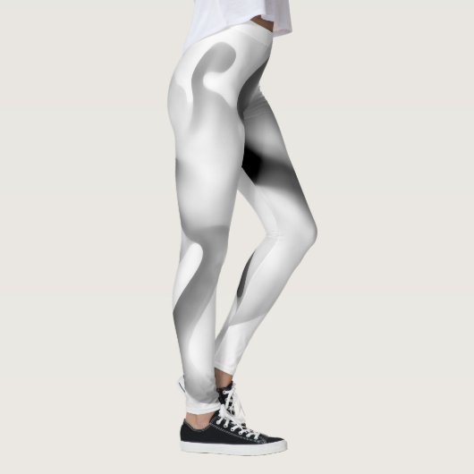 Bevroren: Abstract grijs, wit & zwart Leggings (Rechts)
