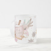 Bevroren Baby is het Koude Buiten Mok| Roze Mok (Voorkant links)