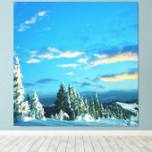 bevroren berg canvas afdruk (Insitu (Houten vloer))