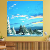 bevroren berg canvas afdruk (Insitu (Woonkamer))