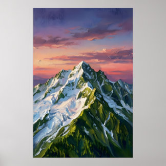 Bevroren Berg Natuur Liefhebber Muurkunst Poster