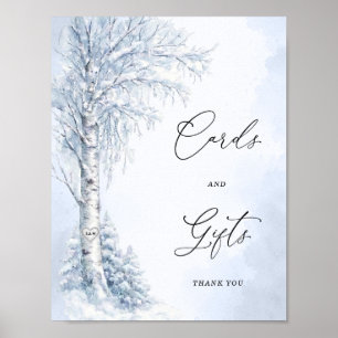 Bevroren Berk Boom Kaarten & Cadeaus Bord Poster