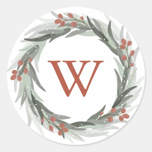 Bevroren bessen, Envelope Seal Ronde Sticker (Voorkant)