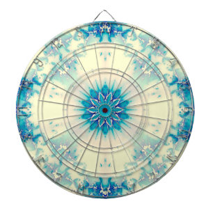 Bevroren, blauw winterpatroon van Snowflake Dartbord