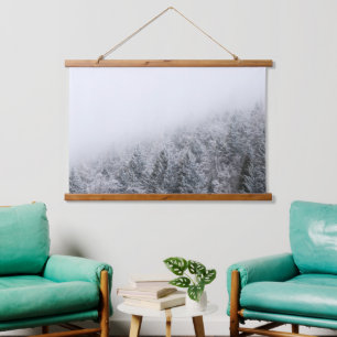 Bevroren bos hangend wandkleed