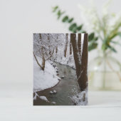 Bevroren bosrivier briefkaart (Staand voorkant)