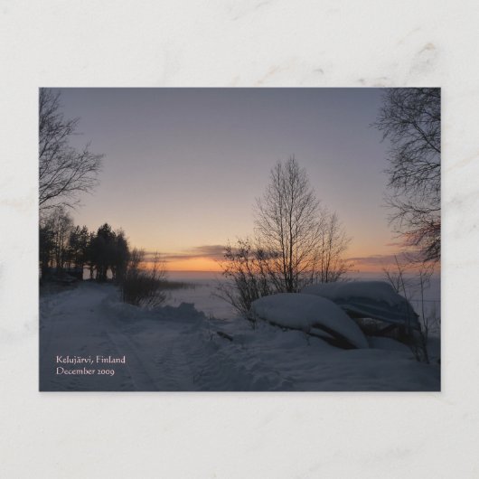 Bevroren Briefkaart van het meer (Voorkant)