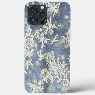 Bevroren diepvriesschilfers Blauwe macroNatuur Fot iPhone 13 Pro Max Hoesje