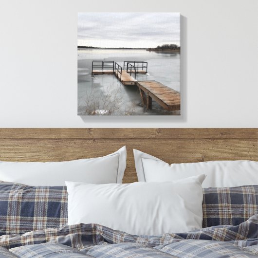 bevroren dok canvas afdruk (Insitu (Slaapkamer))