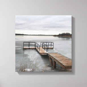 bevroren dok canvas afdruk