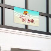Bevroren Drink naam Tiki Bar Spandoek (Buitenkant Gebouw)