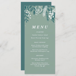 Bevroren eucalyptus kerstdinermenu  menu