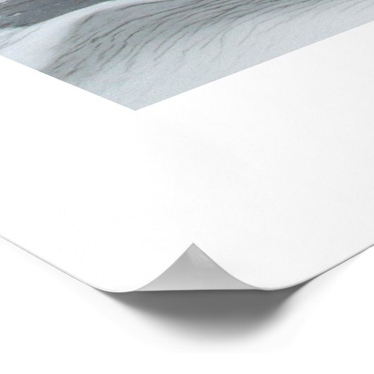 Bevroren fontein in de winter poster (Hoek)