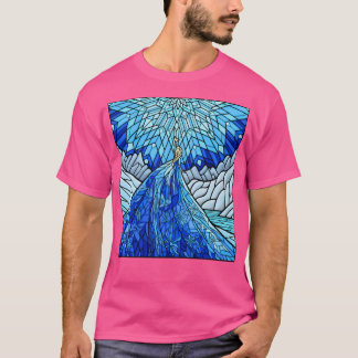 Bevroren fractals in het Glazen in lood venster T-shirt