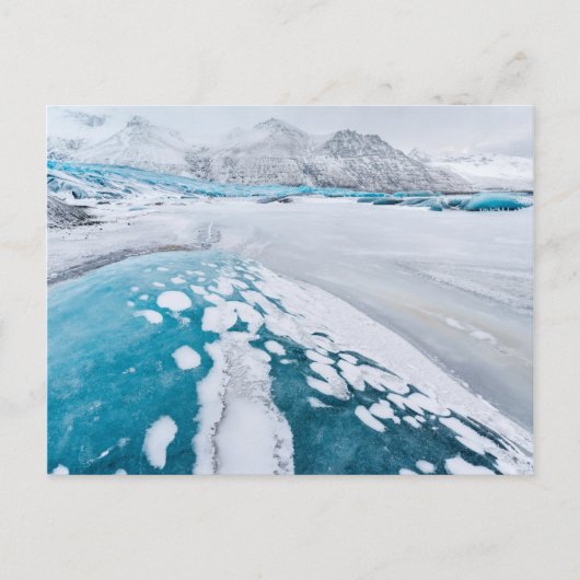 Bevroren gletsjerijs, IJsland Briefkaart (Voorkant)