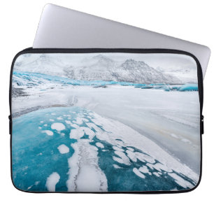 Bevroren gletsjerijs, IJsland Laptop Sleeve