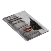 Bevroren hartenlaptop notitieboek (Rechterzijde)