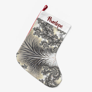 Bevroren ijskristallen, bevroren, zien er fractaal grote kerstsok