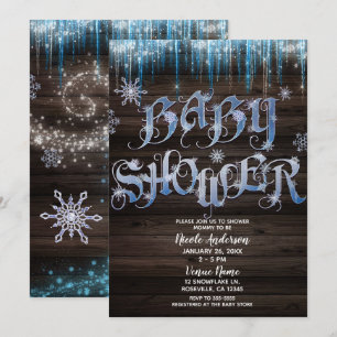 Bevroren IJspriemen Winter Wonderland Baby Shower Kaart
