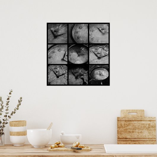 Bevroren klok poster (Keuken)