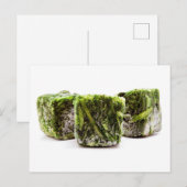 Bevroren kuddes van spinazie briefkaart (Voorkant / Achterkant)