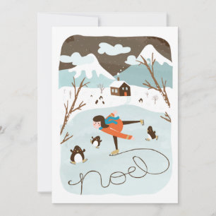 Bevroren Lake Non-Photo Holiday Card Feestdagenkaart