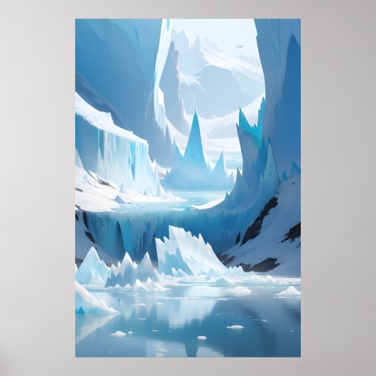 bevroren landschap poster (Voorkant)