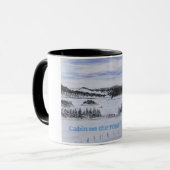 bevroren meer NL Canada hut op de vijver Mok (Voorkant links)