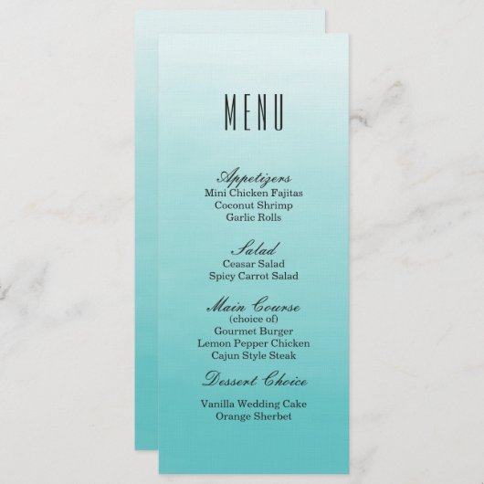 Bevroren Meer Ombre | Menu Weddenrennen (Voorkant / Achterkant)