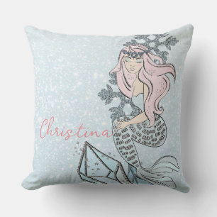Bevroren Mermaid Princess Winter Theme Kussen