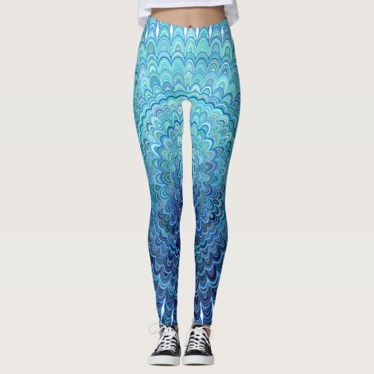 Bevroren oval Mandala Leggings (Voorkant)