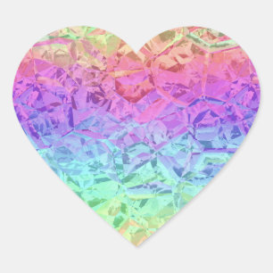 bevroren regenboog : hart sticker