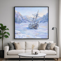 Bevroren Reis - Impressionistische Landschapsstijl