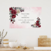 Bevroren Rozen Winter Bruiloft Poster (Keuken)