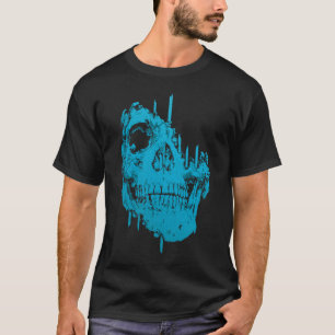 Bevroren Schedel: Griezelige Blauwe Verval T-shirt